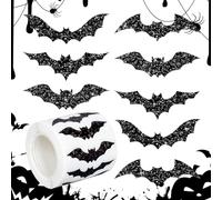 Adesivo Halloween Bat Labels Stickers - 1.97x1.97x1.18 Inches Bat Stickers, Halloween Bats Sticker Roll | Envelope Sealing Decals Party Supplies For Youth Teens Girls Family Friends