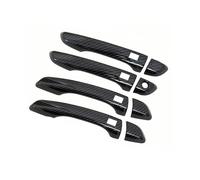 Adesivo In Fibra Carbonio Cromato Nero Lucido Per Peugeot 208 E-208 MK2 P21 2019~2023 Con Guida A Sinistra Copertura della maniglia della portiera dell'auto(Type H)