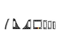 Adesivo in Fibra Carbonio Per A4 B9 per A5 2017 interruttore di presa d'aria in fibra di carbonio adesivi per telaio accessori per interni auto Decorazione Accessori(German style)