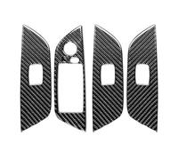 Adesivo in Fibra Carbonio Per BMW Per X1 E84 2009-2015 Interni Finestra Automobile Pannello Sollevamento In Fibra Carbonio Adesivo Decorativo Decorazione Accessori(Black Carbon RHD)