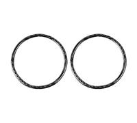 Adesivo in Fibra Carbonio Per Ford Per Mustang GT 2015-2021 Interni Fibra Carbonio Porta Audio Altoparlante Decorazione Cornice Adesivi Trim Copertura Decorazione Accessori(Black)
