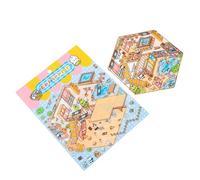 Adesivo in miniatura con scena di cabina simulata per scrapbooking, diario, quaderno, album fotografico, custodia per telefono