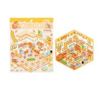 Adesivo in miniatura con scena di cabina simulata per scrapbooking, diario, quaderno, album fotografico, custodia per telefono
