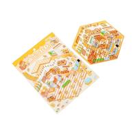 Adesivo in miniatura con scena di cabina simulata per scrapbooking, diario, quaderno, album fotografico, custodia per telefono, mondo di gioco creativo
