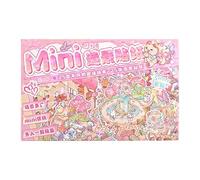 Adesivo in miniatura con scena di cabina simulata per scrapbooking, diario, quaderno, album fotografico, custodia per telefono con pinzette, strumento