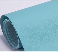 Adesivo in pelle artificiale PU, patch di riparazione in pelle impermeabile, pelle adesiva per tappezzeria (azzurro)