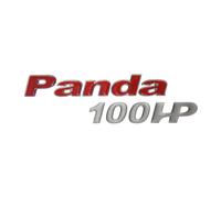 Adesivo in resina gel 3D scritta Panda 100 hp emblema auto compatibile con Fiat