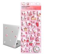 Adesivo in rilievo 3D | autoadesivo coniglio adesivo 3D rosa animato coniglio, per quaderno, scrapbooking, agenda giornaliera, laptop, custodia per smartphone, bottiglia d'acqua