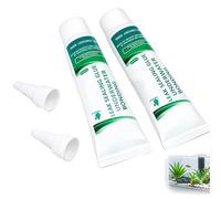 Adesivo in silicone trasparente per piscina, riparazione subacquea, colla e mastice per liner di piscina, acquari, bagni, cucine - Set di 2 x 60 ml, resistente all'acqua e multi-superficie