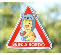 Adesivo in vinile Bebe a bordo, Baby on Board (15 cm x 13 cm)