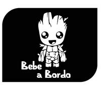 Adesivo in vinile Bebe Groot a bordo, Baby Groot on Board, varie misure