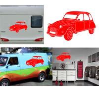 Adesivo In Vinile Citroen 2 CV. Durata Esterna Più Di 7 Anni