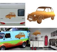 Adesivo In Vinile Citroen 2 CV. Durata Esterna Più Di 7 Anni
