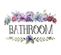 Adesivo in vinile con regole del bagno, elegante decorazione da parete per bagno e WC