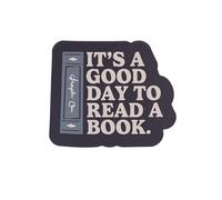 Adesivo in vinile con scritta in lingua inglese "It's A Good Day to Read A Book
