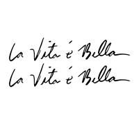 Adesivo in vinile La vita e Bella (nero opaco, L - 30 x 6 cm)