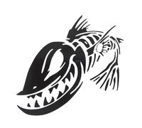 Adesivo in vinile per ossa di pesce artistico, grafico riflettente impermeabile, decorazione del veicolo per auto, barca, laptop, casco, scooter, moto, custodia