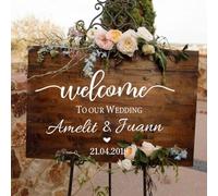 Adesivo In Vinile Personalizzato For Matrimonio, Adesivo For Specchio Di Benvenuto For Matrimonio, Cartello Bienvenidos A Nuestra Boda, Adesivi For Feste Personalizzati, Decalcomanie In Vinile (Color