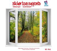 Adesivo Inganna L'Occhio Finestrino: Passaggio Punta, Legno - 5 Dimensioni -