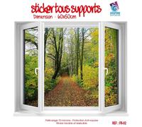 Adesivo Inganna L'Occhio Finestrino: Passaggio Punta, Legno - 5 Dimensioni -