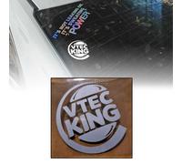 Adesivo JDM Style Vtec King Dicut Vinyl Car per Honda Sports Reflective White 1p