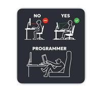 Adesivo laminato: 200 mm, 1 pezzo - No YES PROGRAMMER XL Nerd Comic targa per porta