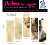 Adesivo Leone Cucciolo di Savana Decorazione Parete LI-04