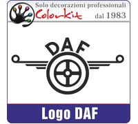 Adesivo logo DAF orientamento invertito cm. 58 x 29 - By Colorkit - 001557