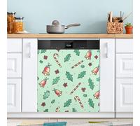 Adesivo magnetico decorativo per lavapiatti a forma di campana, per porta anteriore, grande, in metallo, decorativo, per cucina, lavastoviglie, pannello adesivo, 58 x 66 cm