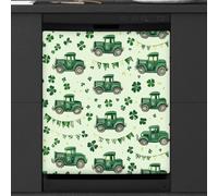 Adesivo magnetico per lavastoviglie, motivo: San Patrizio irlandese, motivo: quadrifoglio e foglia, per decorazione di elettrodomestici da cucina, riutilizzabile, copertura magnetica per frigorifero