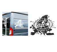 Adesivo mappa/bussola dell'Europa, adesivo silhouette (311/1)