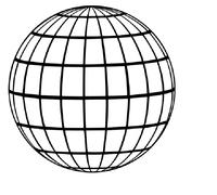 Adesivo mappa del mondo globo camper mondo con griglia adesivo globo 282/3