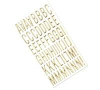 Adesivo metallico con lettere e numeri dorati glitterati in PVC grande lettera per diario taccuino scrapbooking PVC
