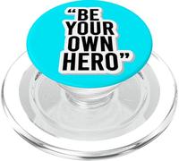 Adesivo motivazionale "Be Your Own Hero" PopSockets PopGrip per MagSafe