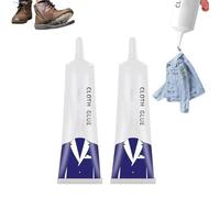 Adesivo multiuso forte per pelle e tessuto, colla trasparente per tessuti - Colla adesiva forte e impermeabile, per riparazioni di vestiti, pelle e tessuto (2PCS)