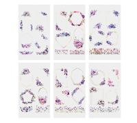 Adesivo multiuso retrò fiore adesivo trasparente impermeabile PET etichette adesive per pianificatori diari e accessori adesivo trasparente diario