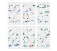 Adesivo multiuso retrò fiore adesivo trasparente impermeabile PET etichette adesive per pianificatori diari e accessori adesivo trasparente diario