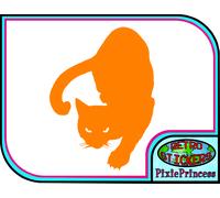 Adesivo Murale Art Poster Di Un Gatto Nero Per Auto Camion Stanza Decal