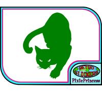 Adesivo Murale Art Poster Di Un Gatto Nero Per Auto Camion Stanza Decal