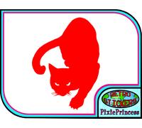 Adesivo Murale Art Poster Di Un Gatto Nero Per Auto Camion Stanza Decal