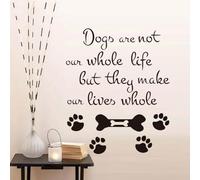 Adesivo murale con citazione "I cani non sono tutto per noi", salone di toelettatura per animali, decalcomania per cani, decorazione per la casa, cameretta dei bambini, 44x53 cm