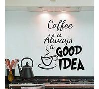 Adesivo Murale Con Citazioni Sul Caffè Il Caffè È Sempre Una Buona Idea Adesivo Da Parete In Vinile Rimovibile 30X33 Cm
