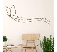 Adesivo murale con farfalla e frase motivazionale |WS2586| Scritte da parete