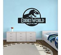 Adesivo Murale Decorativo Jurassic World Adesivo Murale Carta Da Parati Decorazione Della Stanza Dei Ragazzi Nome Personalizzato Jurassic World Decalcomania In Vinile 86 * 57C M