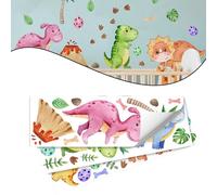 Adesivo murale dinosauro divertente e colorato per sale giochi e asili nido bamb