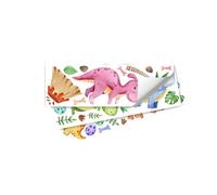 Adesivo murale dinosauro divertente e colorato per sale giochi e asili nido bamb