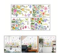Adesivo murale farfalla pianta sfondo parete decorazione casa wall sticker