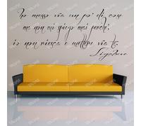 Adesivo Murale Frase HO MESSO VIA Wall Sticker Tattoo LUCIANO LIGABUE Canzone