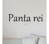 Adesivo murale frase panta rei eraclito frase latina a0476