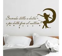 Adesivo Murale Frase Peter Pan |WS2530| Sticker Parete Camera Bambini
